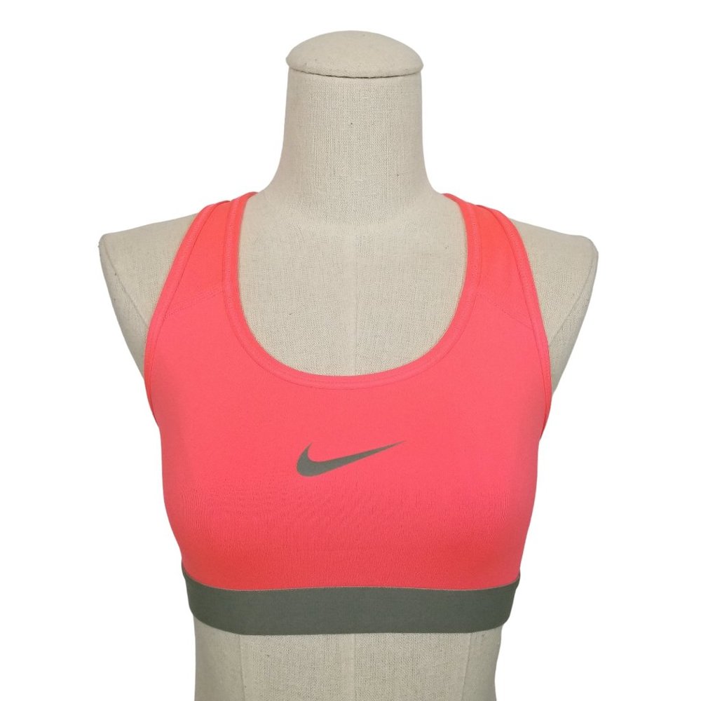 Nike Sports Bra Neon Coral Sz Small